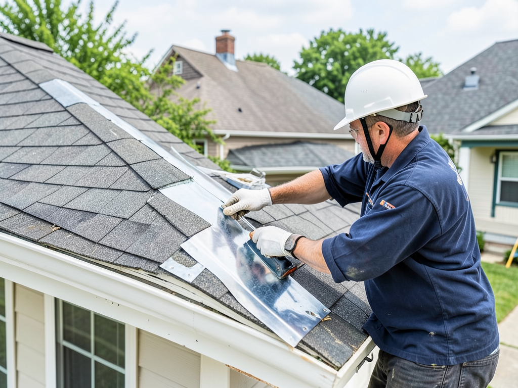 Connecting a new roof to an old one when building