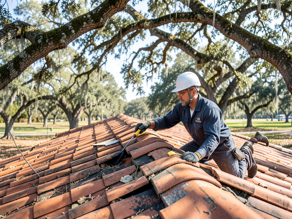 How overhanging oak trees can destroy the roof of